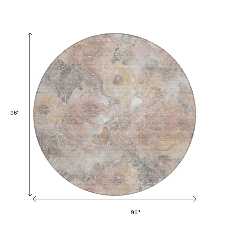 HomeRoots Floral Transitional Rectangle Outdoor Rug
