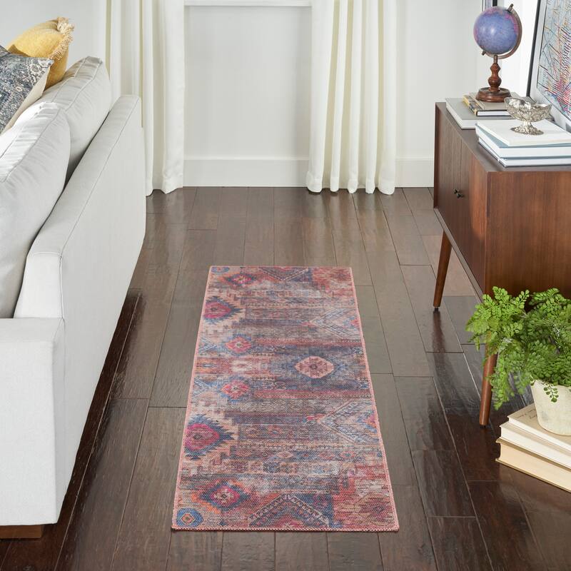 New Concept Washables Southwestern Machine Washable Area Rug - 2' x 6' - Runner