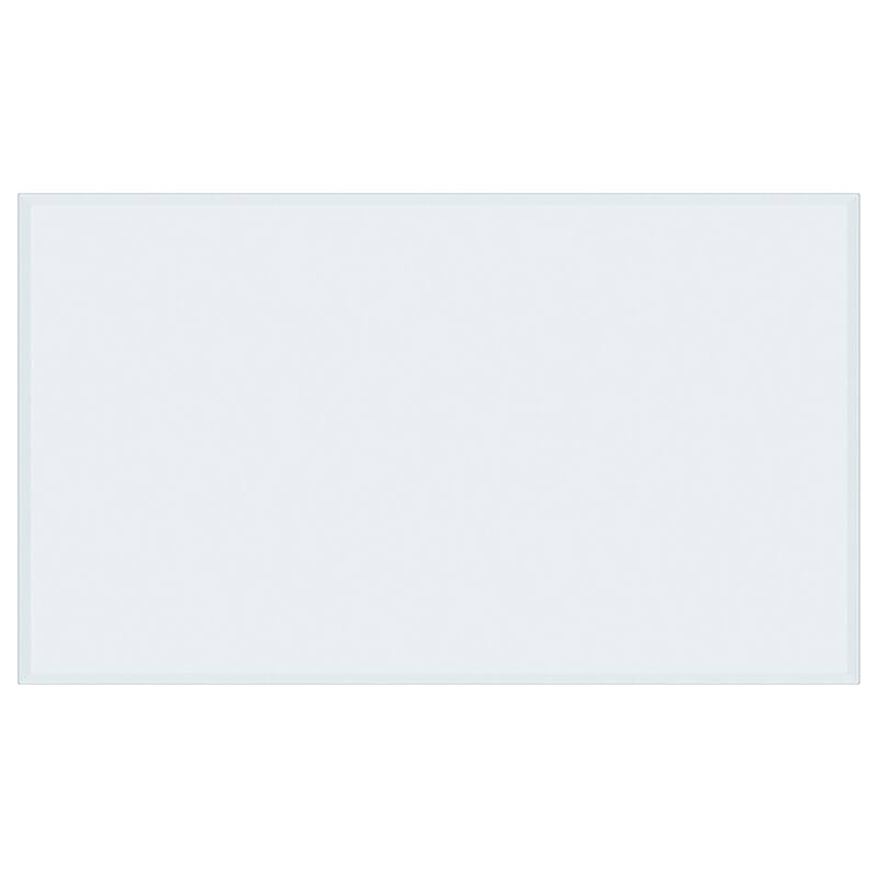 Rectangular Casual Clear Tempered Glass Top