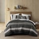 preview thumbnail 23 of 60, Chelsea Square Cascade Reversible Plush Faux Suede Comforter Set Black - King