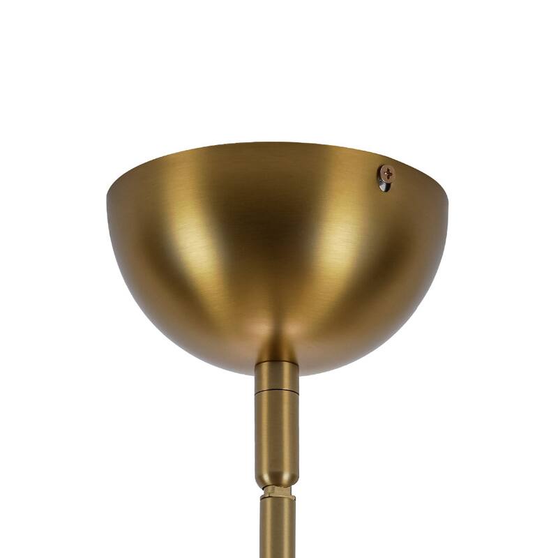 Mid Century 9-Light Disc Glass Dimmable LED Sputnik Chandelier - N/A