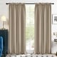 preview thumbnail 39 of 85, Deconovo Solid Rod Pocket Curtain Panel Pair, Set of 4 Panels 38x84 Inch - Khaki