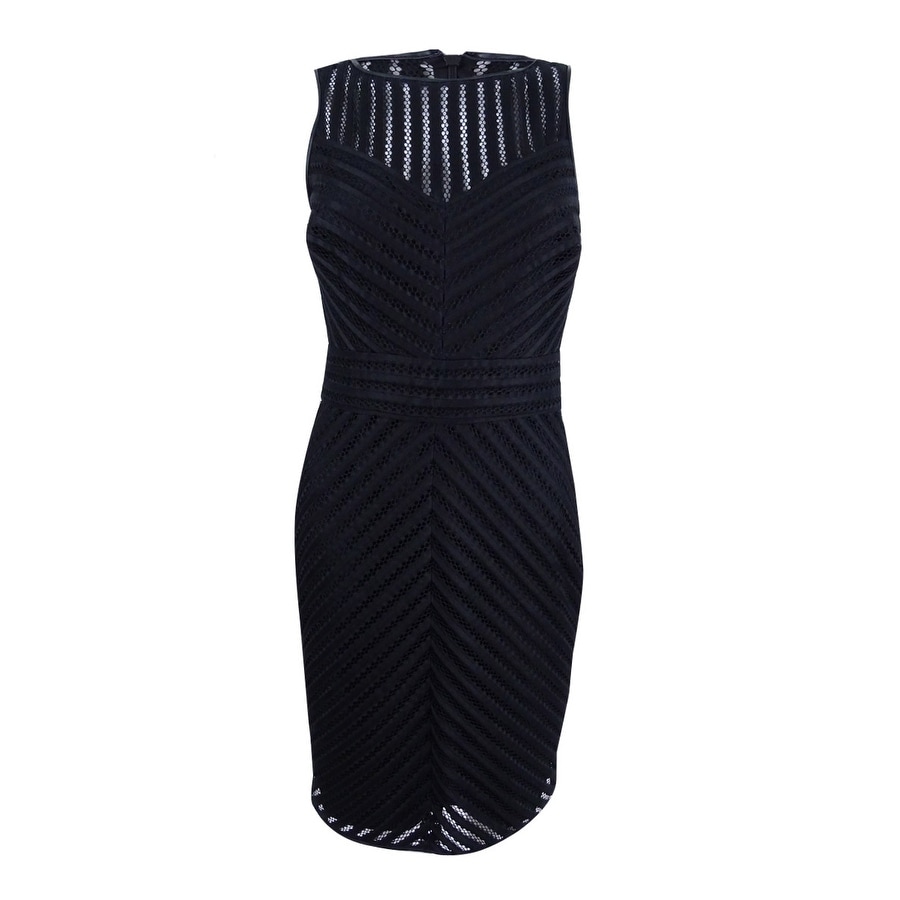 black lace sheath dress