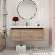 preview thumbnail 53 of 95, Beingnext 24"/30"/48" Bathroom Vanity with Sink, Floating Bathroom Vanity With Soft Close Door 47.24"W x 18.11"D x 20.47"H - Imitative Oak