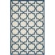 preview thumbnail 113 of 183, SAFAVIEH Handmade Cambridge Trudie Geometric Wool Rug 5' x 7' - Ivory/Navy - Rectangle