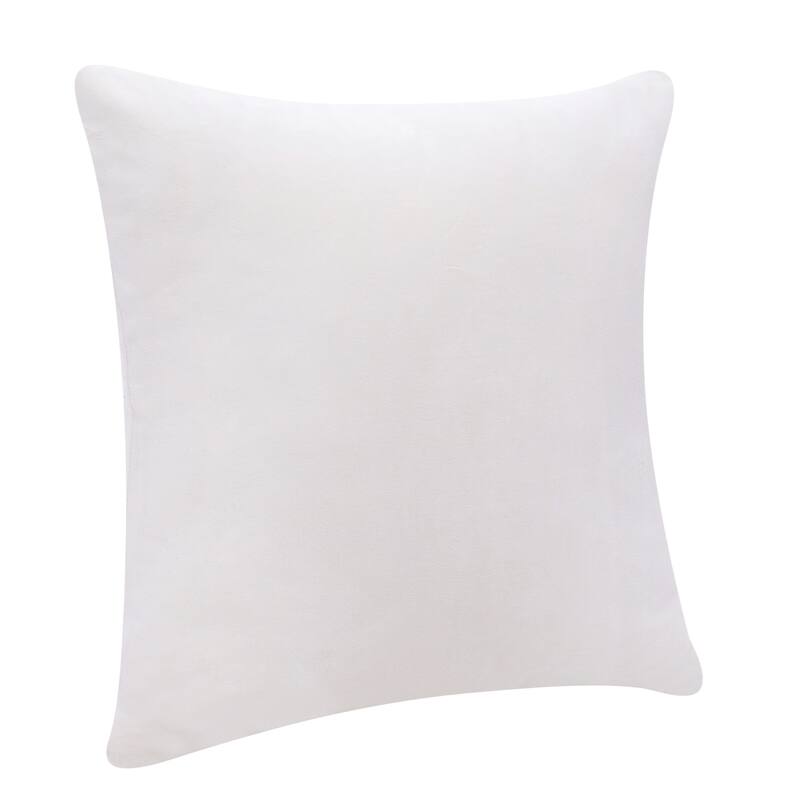 HomeRoots 20" X 20" Ivory 100% Cotton Zippered Pillow
