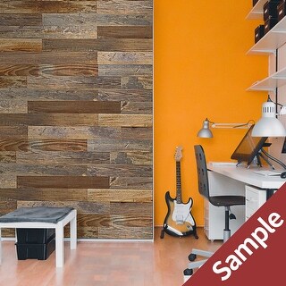 BELLEZE Solid Pine Wood Wall Panels Peel & Stick - Sample Only - Natural