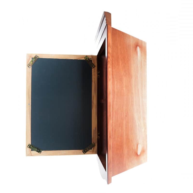 Medicine Cabinets 27 1/8" x 20 1/8" Cherry Wood Corner Medicine Cabinet with Mirror and Mounting Hardware Renovators Supply