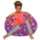 preview thumbnail 117 of 193, Kids Bean Bag Chair, Big Comfy Chair - Machine Washable Cover 38 Inch Large - Canvas Multi-Colored Hearts on Purple