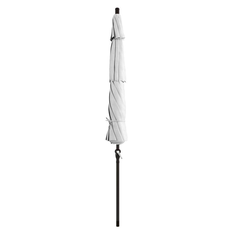 California Umbrella 11' Round Aluminum Crank Open Auto Tlit Patio Umbrella, Bronze Finish, Double Wind Vent.