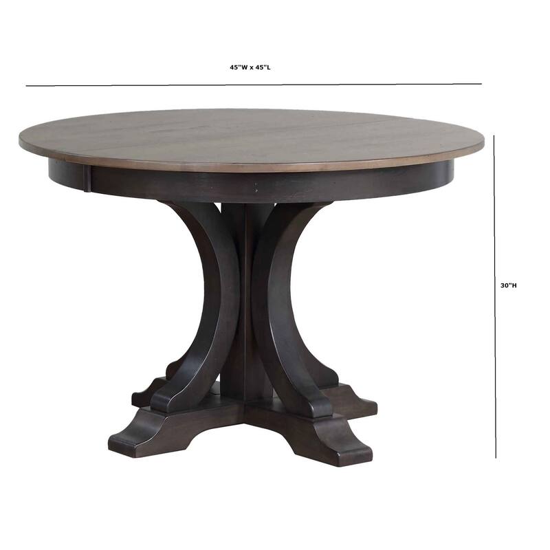 Art Deco Antiqued Grey Stone/Black Stone Transitional X-Back 5-Piece Dining Set