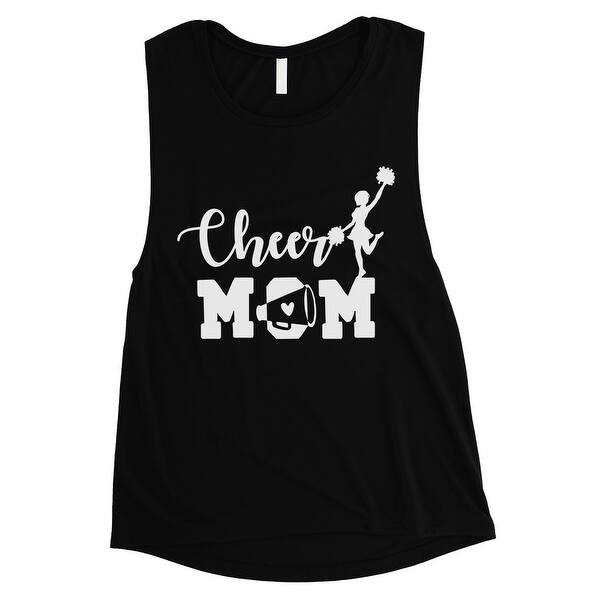 Cheer Mom Womens Black Muscle Top Funny Workout Tank Top For Mom Cheer Mom Womens Black Muscle Top Funny Workout Tank Top For Mom