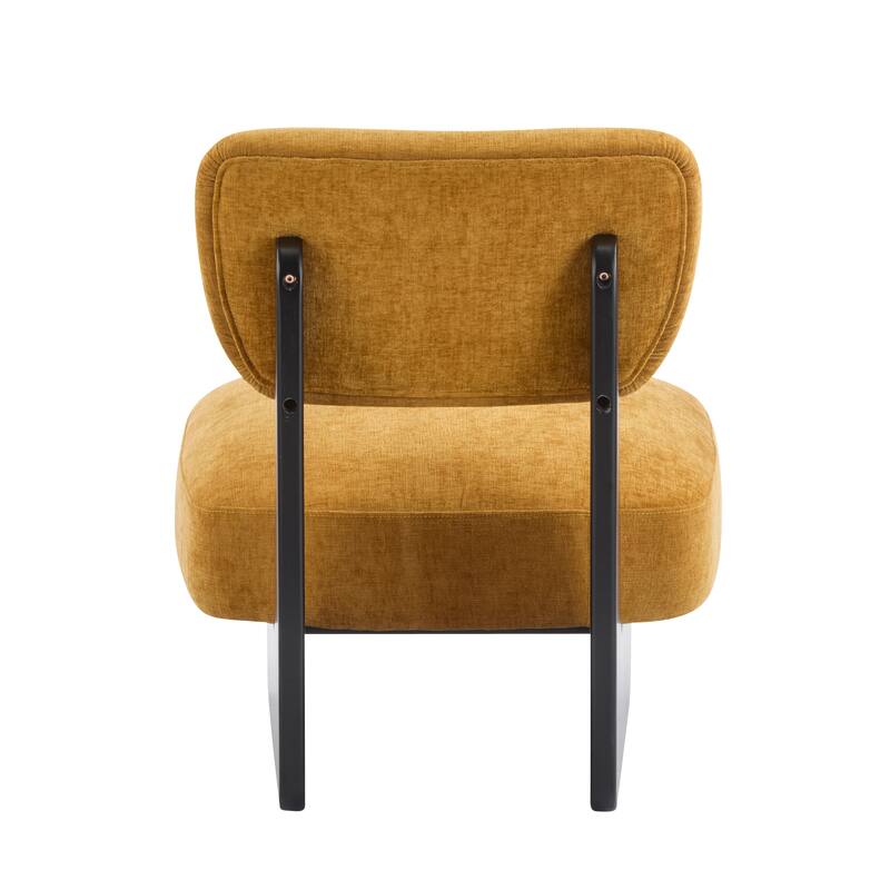 Lounge Armless Accent Chair with Wood Frame, Set of 2