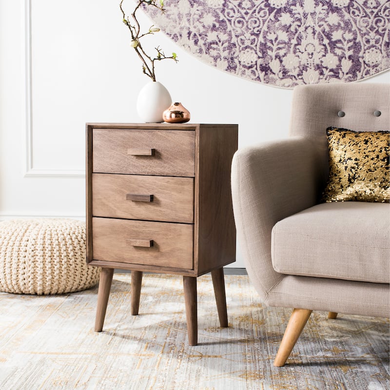 SAFAVIEH Tinie 3-Drawer Chest - Chocolate