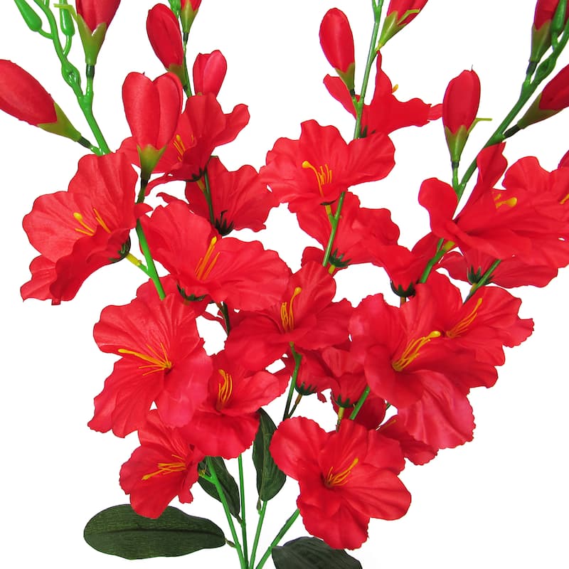 Artificial Gladiolus Flower Stem Bush Bouquet 26in