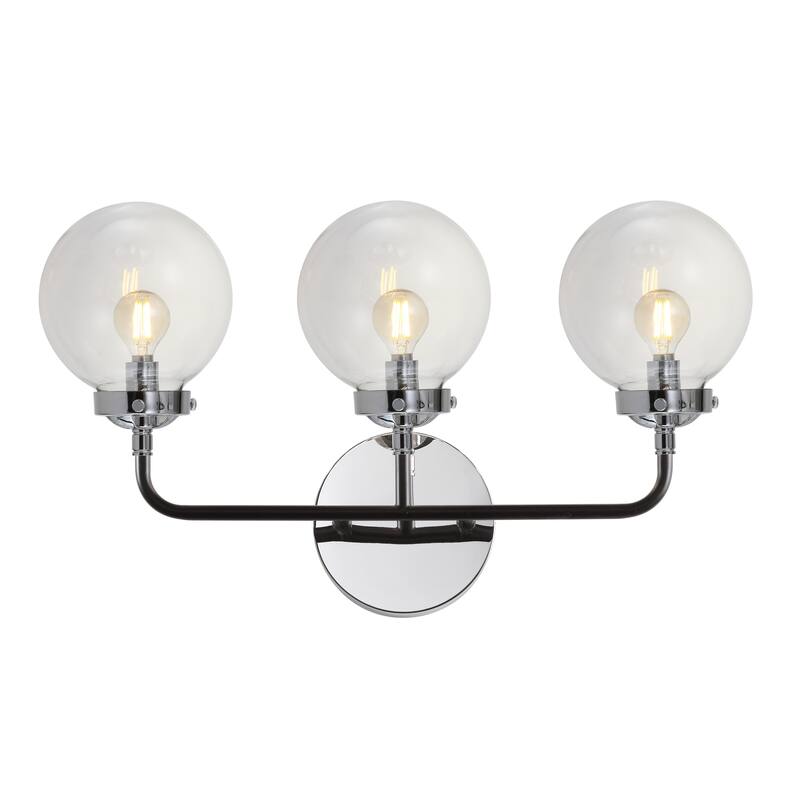 Bevin Contemporary Transitional Iron/Glass LED Vanity Light, by JONATHAN Y