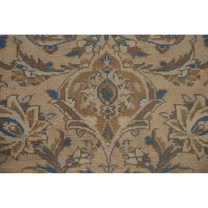Traditional Kashan Persian Vintage Area Rug Hand-knotted Wool Carpet - 9'7" x 12'6"