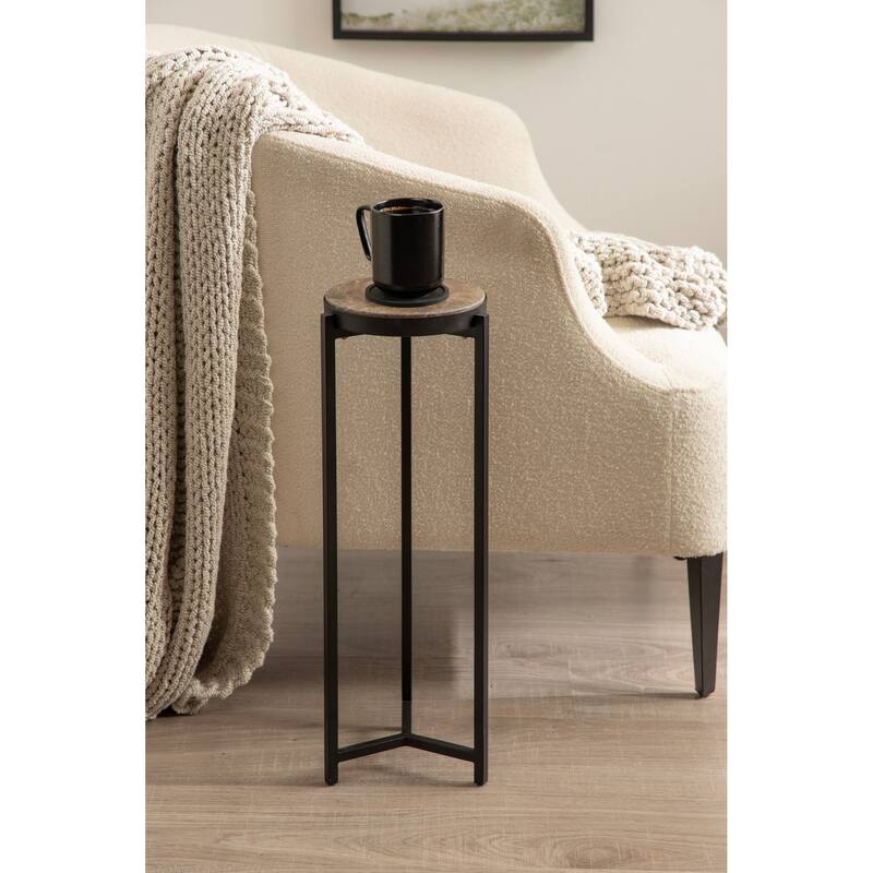 Kate and Laurel Aguilar Glam Drink Table - 9x9x23