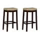 preview thumbnail 21 of 19, Linon Willamette Backless Barstool with Faux Leather Seat (Set of 2)