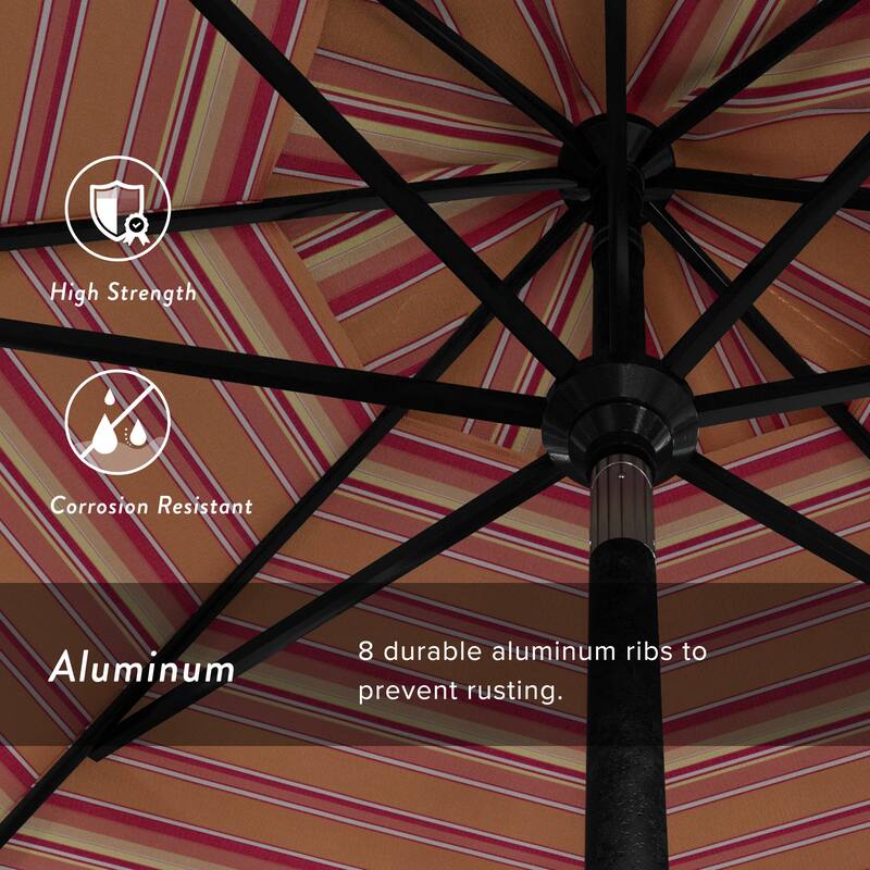 California Umbrella 11-Foot Round Aluminum, Crank Open Collar Tilt Patio Umbrella, Sunbrella Fabric