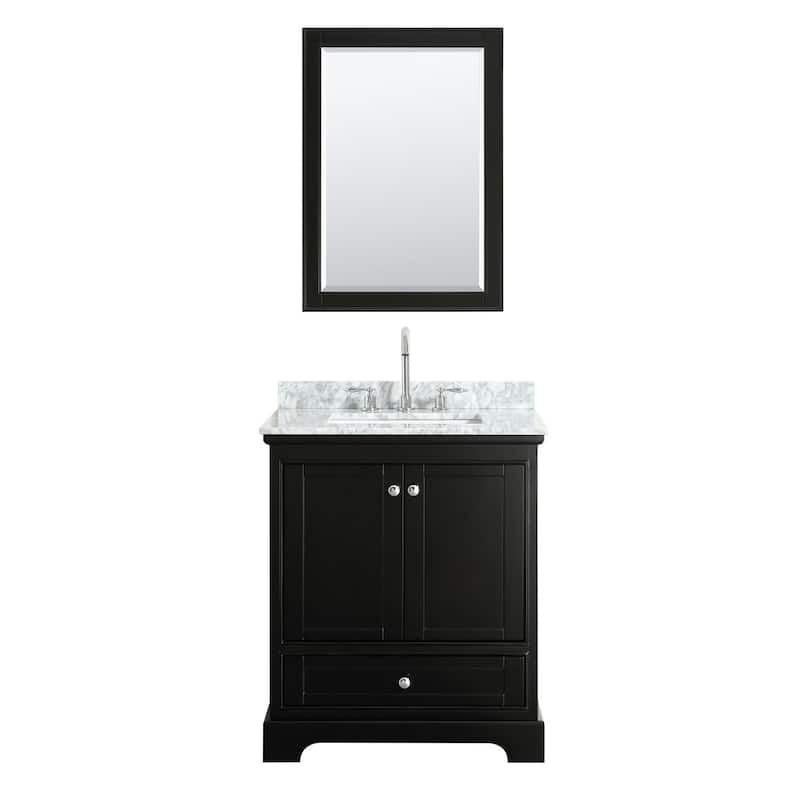 Wyndham Collection Deborah 30" Free Standing Single Vanity Set with
