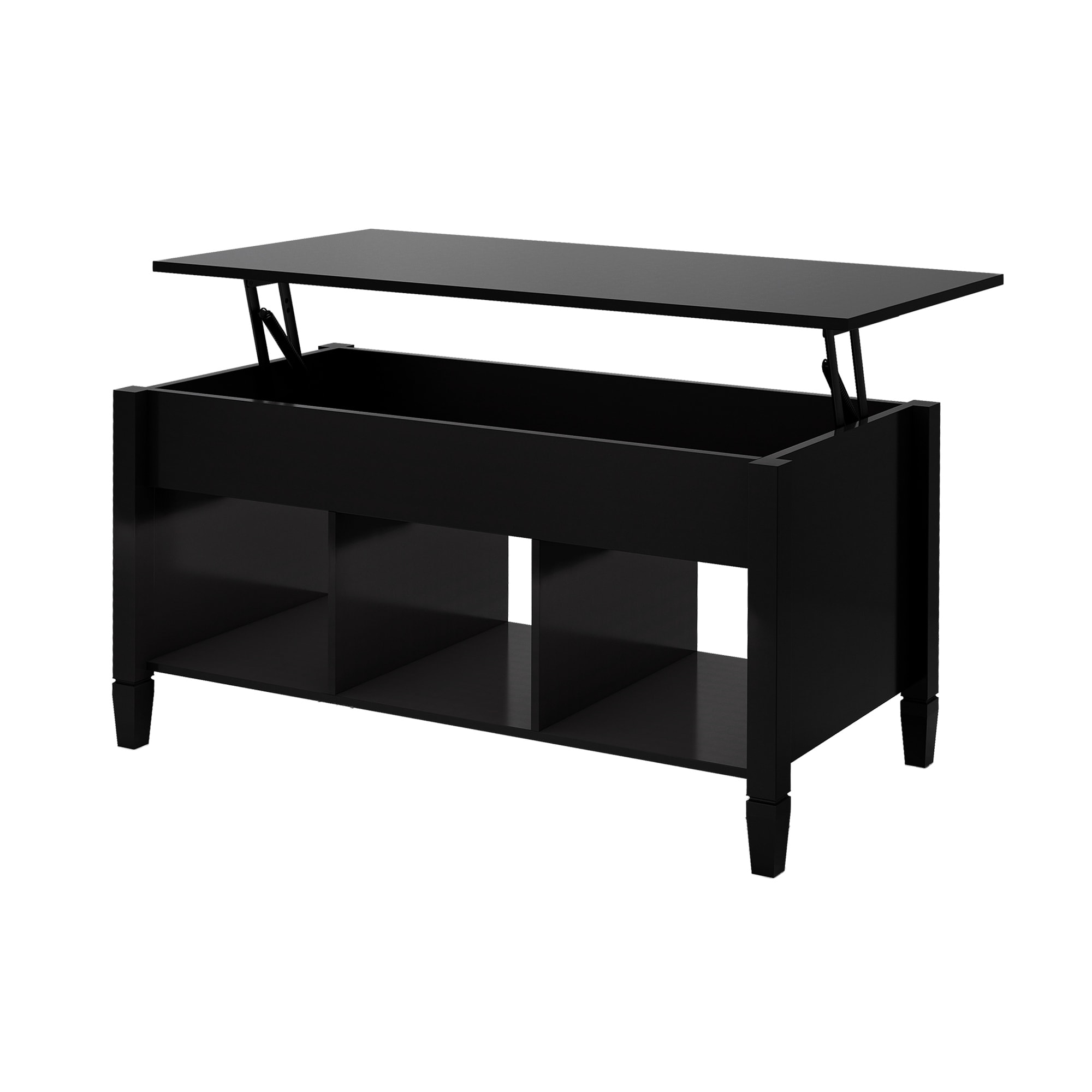 Multi-functional Rectangle Lift-top Coffee Table Extendable with ...