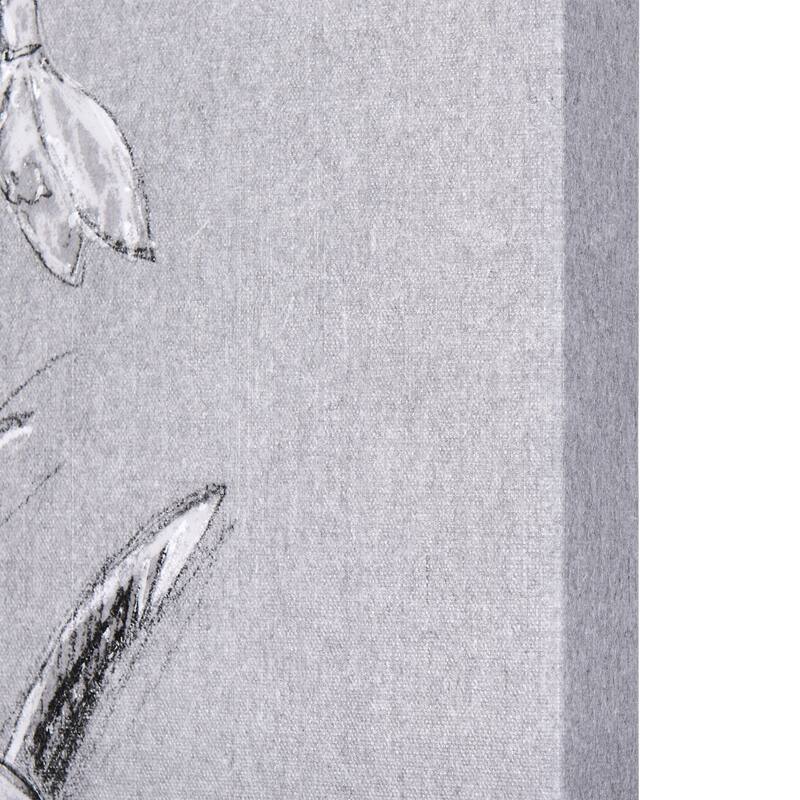 Botanical Sketches VI (Grey) (21 x 35) Canvas Art Print