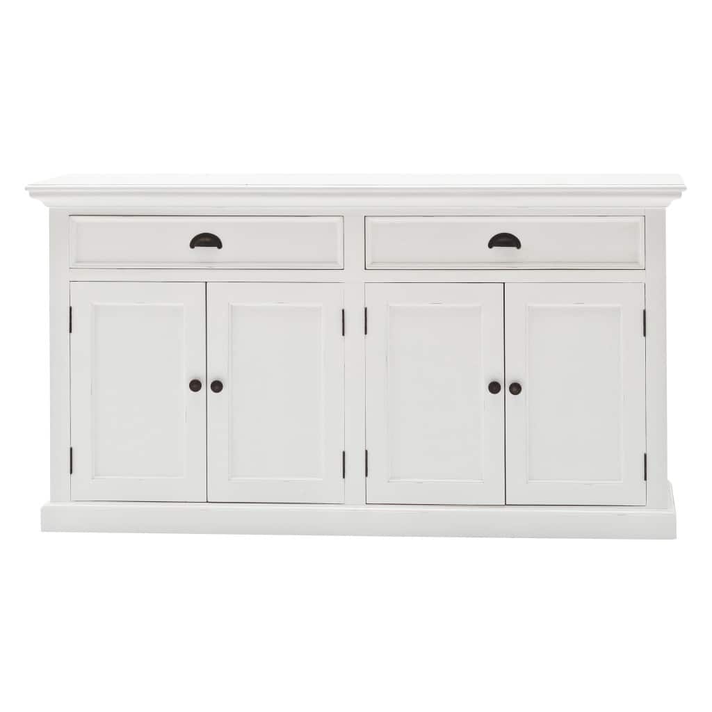Modern Farmhouse White Buffet Server - 33.46" x 57.09" x 19.69"