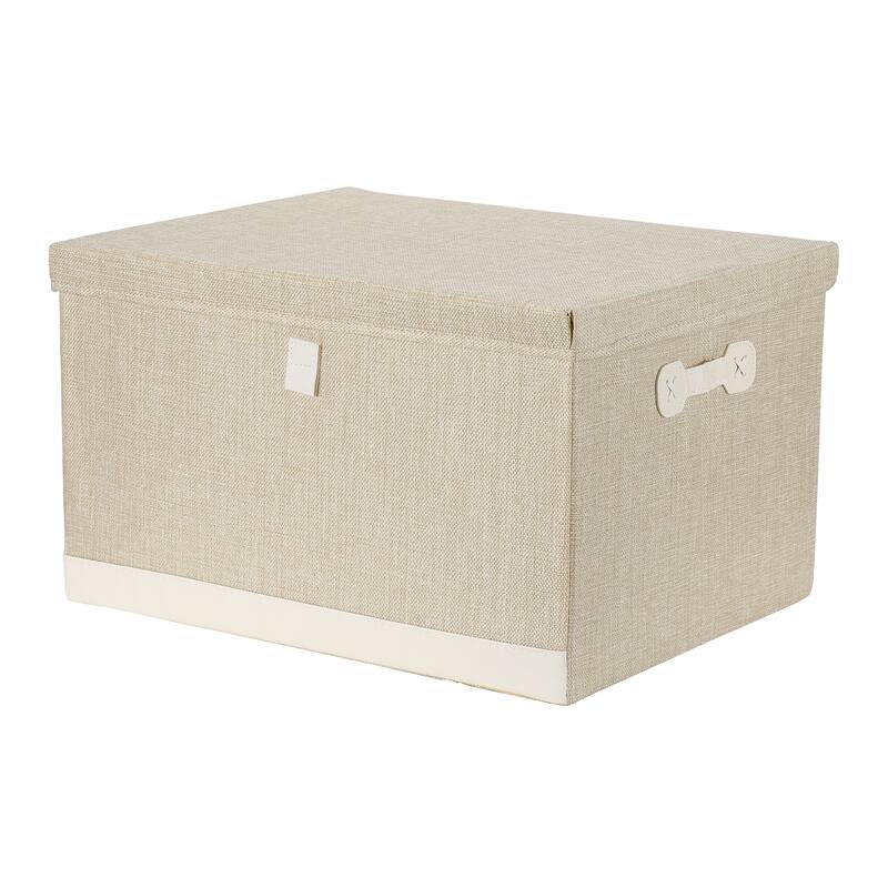 Storage Cube, Fabric Storage Bin with Lid and Handle for Shelves Closet, Collapsible Storage Basket for Organizing Clothes Books