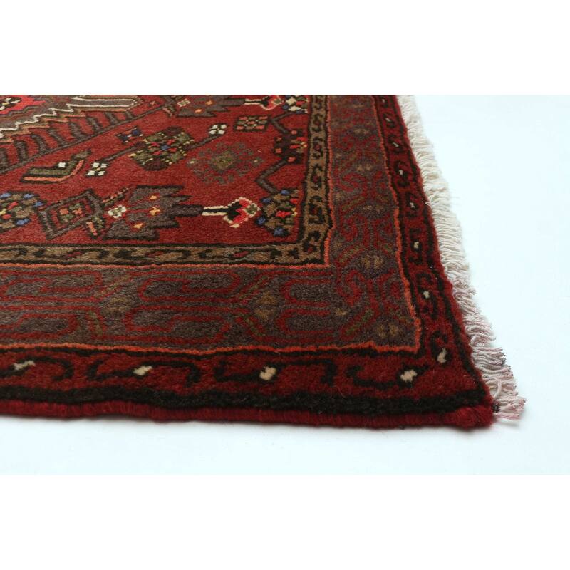 ECARPETGALLERY Hand-knotted Andelz Dark Red Wool Rug - 3'7 x 5'0