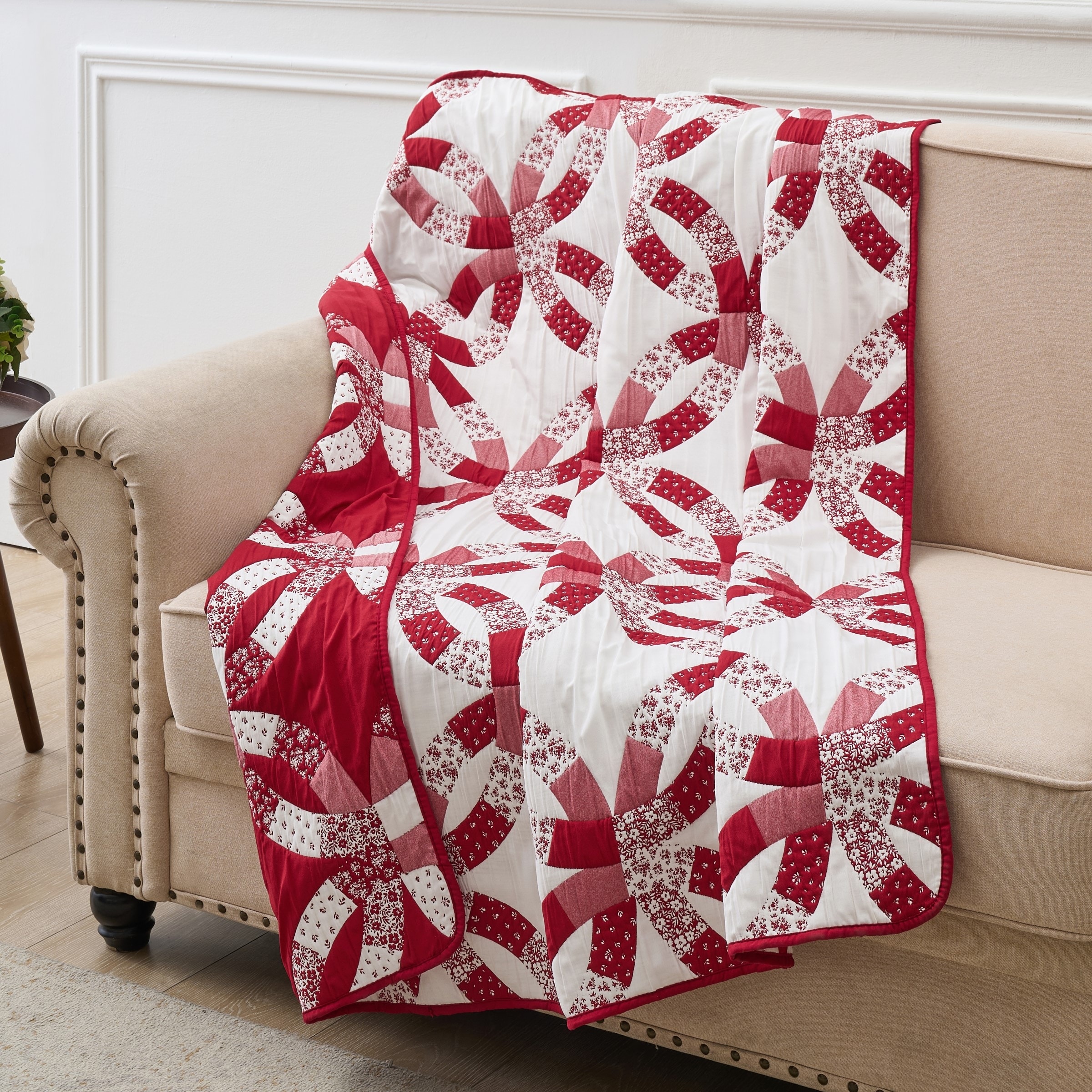 Greenland Home Fashions Wedding Ring Reversible Jacquard Woven Throw