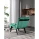 preview thumbnail 1 of 0, Velvet Chair Bed Chaise Lounges Accent Living Room Chair Leisure Chair for Bedroom Lounge Chairs with Rubber Wood Leg Green