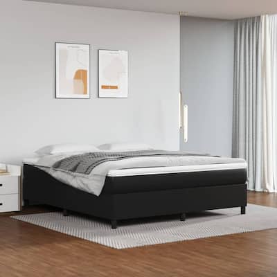 vidaXL Bed Frame Box Spring Platform Bed Mattress Foundation Faux Leather