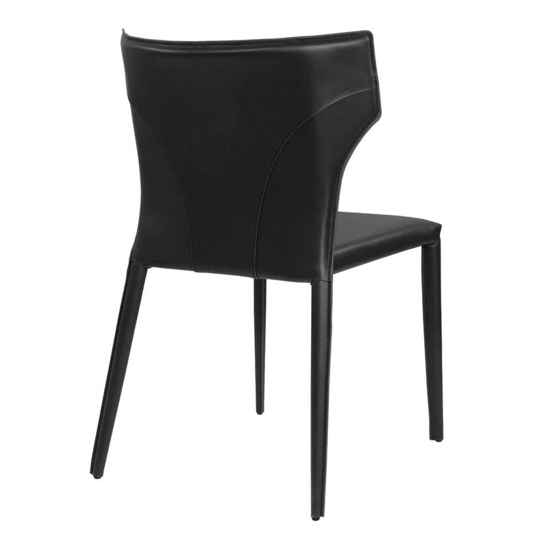 Adoro (Single) Mid-century Modern Wingback Leather Stackable Dining Chair