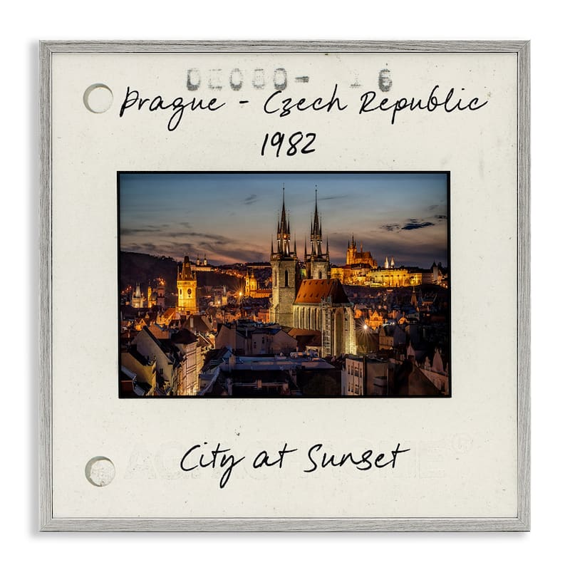 Stupell Prague Travel Cityscape Framed Giclee Art Design By Danita Delimont - 12 x 12 - Grey