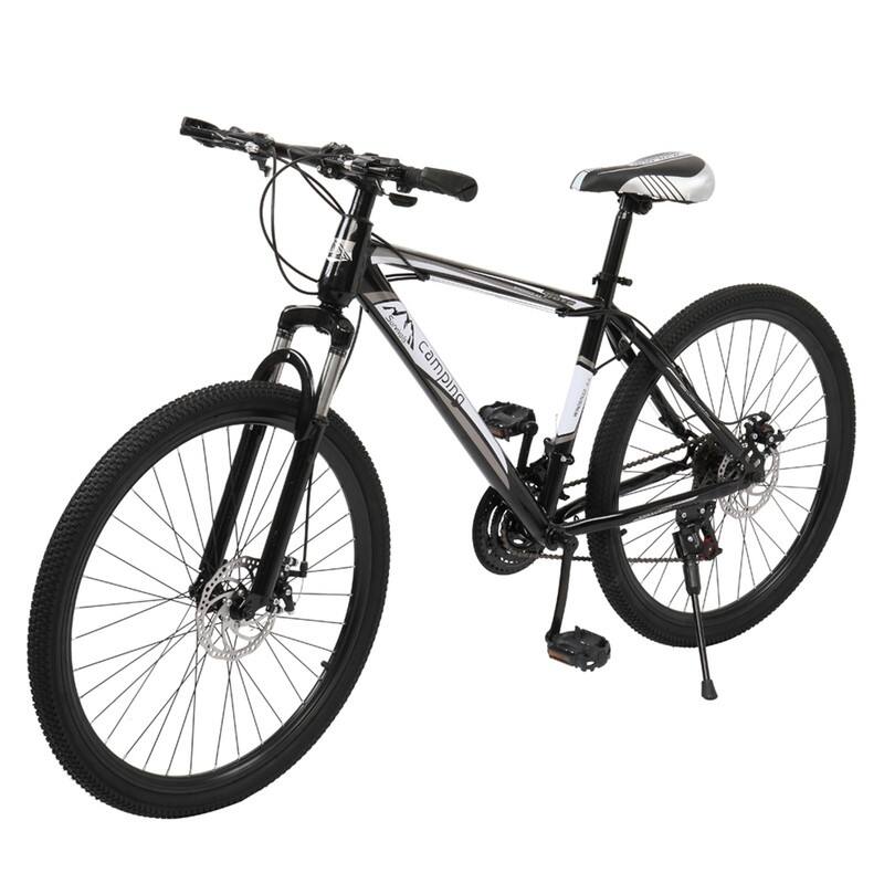 [Camping Survivals] 24-Inch 21-Speed Olympic Mountain Bike Black&White