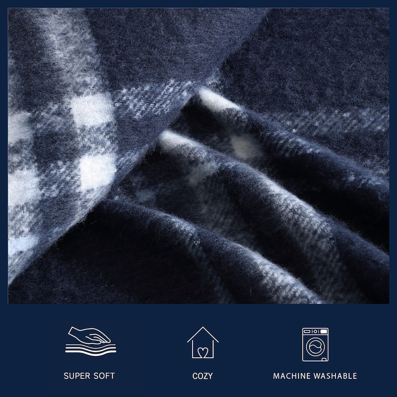 Nautica Ryan Cove Plaid Cozy Throw Blanket