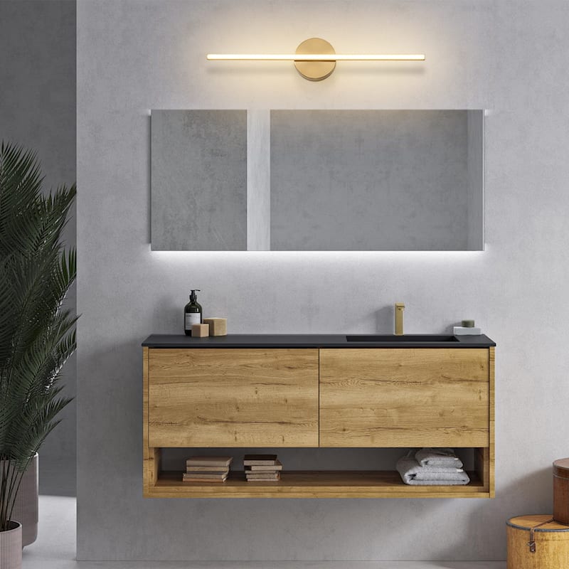 Modern 1-Light Dimmable LED Linear Bathroom Vanity Light
