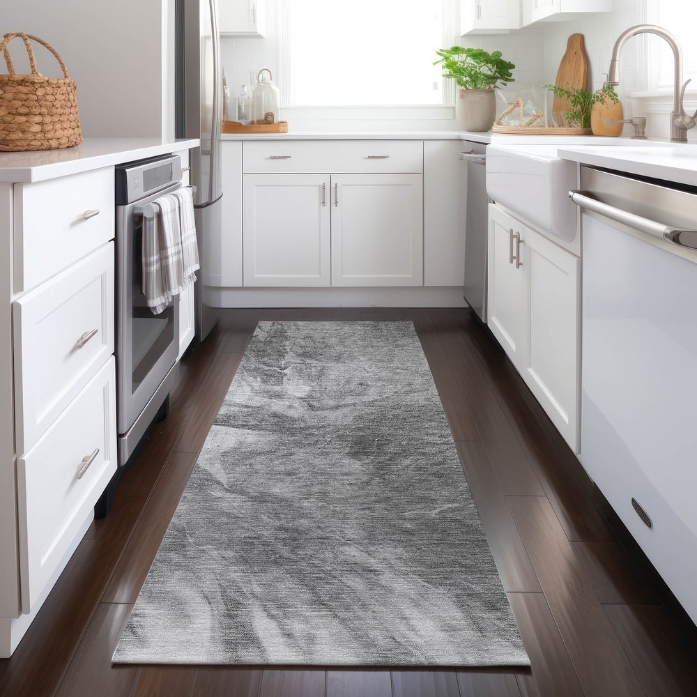 Machine Washable Indoor/ Outdoor Chantille Contemporary Splash Rug