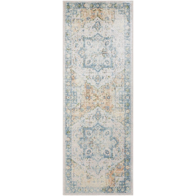 Livabliss Lillian Traditional Medallion Washable Area Rug
