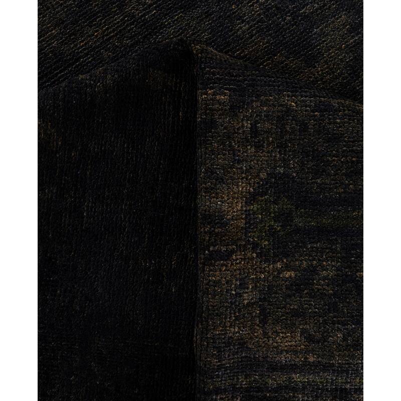 Overdyed One-of-a-Kind Hand-Knotted Area Rug - Black - 8' 7" x 10' 1"