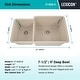preview thumbnail 3 of 10, Lexicon Platinum Quartz 40/60 Double Bowl Kitchen Sink