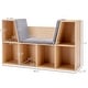 preview thumbnail 9 of 9, 6-Cubby Kids Bookcase with Reading Nook and Cushion, Multi-Purpose Storage Organizer for Bedroom, Living Room