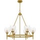 preview thumbnail 2 of 7, Shea 6-Light Brushed Gold Chandelier