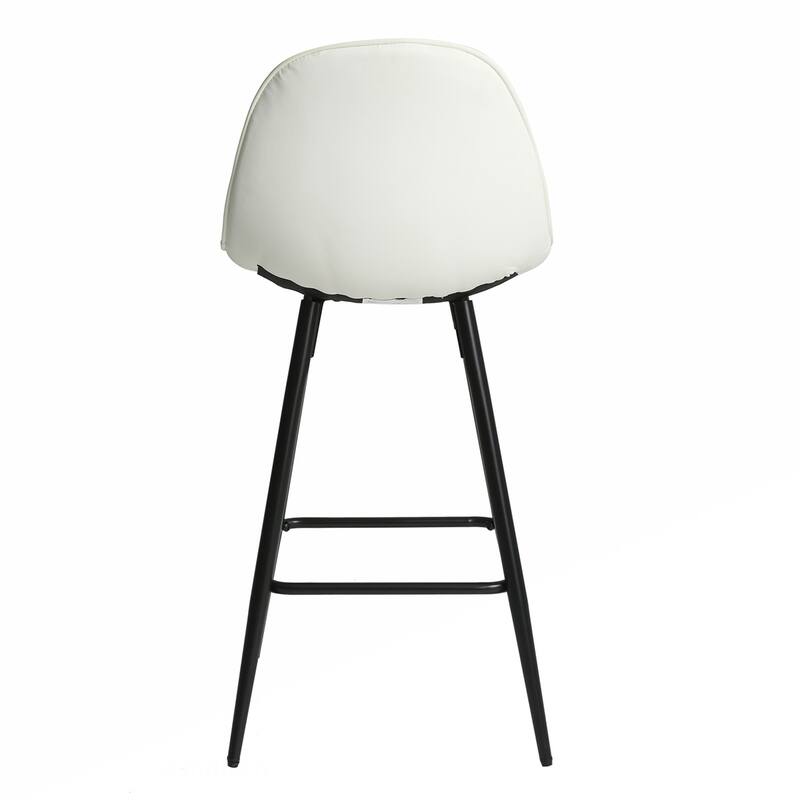 2PCS Counter Height Bar Stools With Metal Legs