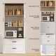 preview thumbnail 5 of 12, Kitchen Cabinet with Drawers and Door Cabinets, High Pantry Cabinets for Kitchen, Dining Room, Living Room - 28.9x15.2x64.6in