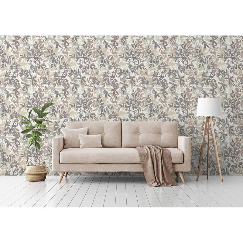 Arthouse Georgianna Neutral Botanical Leaves Wallpaper