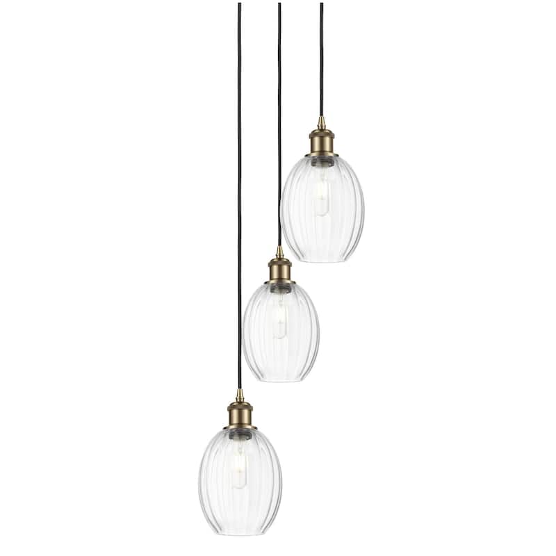 Innovations Lighting 113B-3P-33-13 Preston Pendant Preston 3 Light 13" - Antique Brass / Clear
