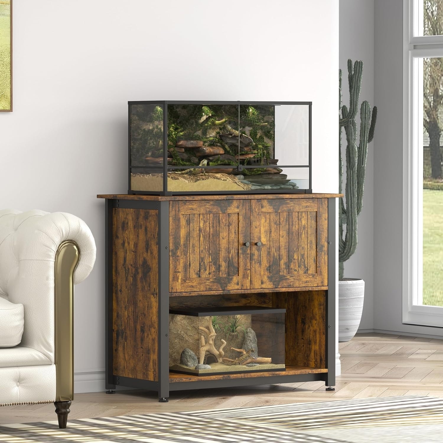 Fish tank cabinet stand top