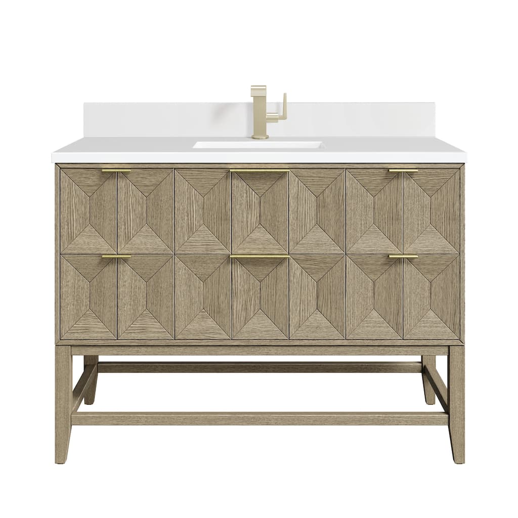 James Martin Vanities D100-V48-1WZ Emmeline 48" Single Basin Ash Wood